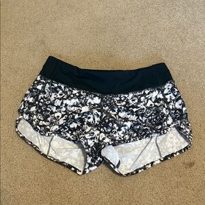 Lululemon Athletica Black and White Athletic Shorts